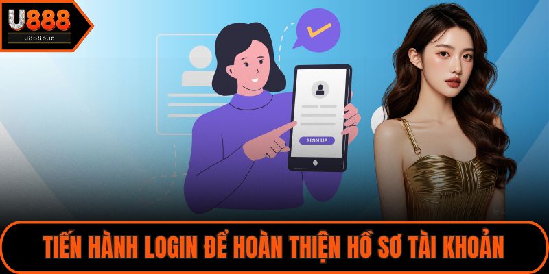 Tiến hành login để hoàn thiện hồ sơ tài khoản
